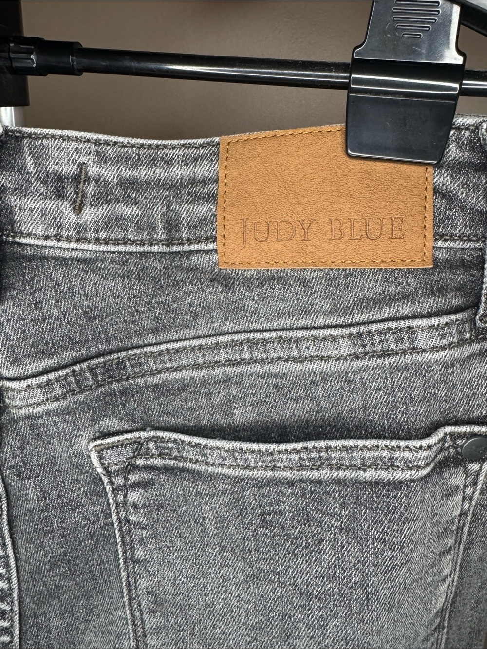 Judy Blue Jeans Womens 9/29 Gray Skinny Slim Fit Stretch Distressed Denim Casual - Picture 7 of 9